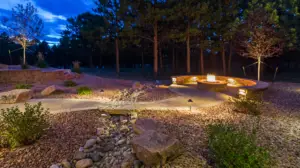rock speaker and landscape lights